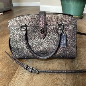 Stunning duo chrome coach leather purse